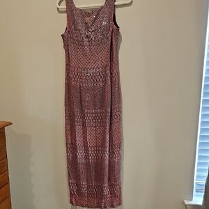 Elegant Pink Sleeveless Dress